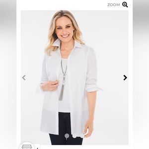 🌹Chico’s No Iron Wide Cuff Shirt